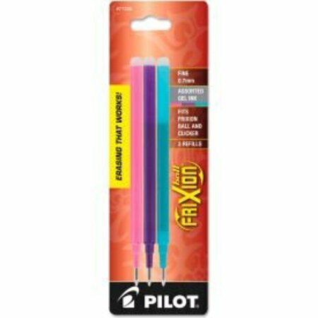 PILOT Pilot Refill for Pilot FriXion Pens, Fine Point, Purple, Pink, Turquoise, 3/Pack 77336